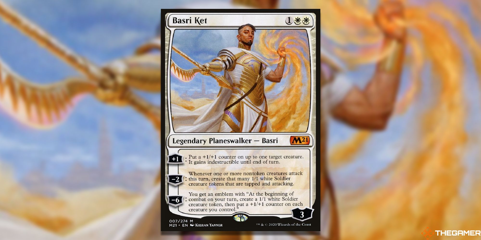 Magic: The Gathering Basri Ket full card with background