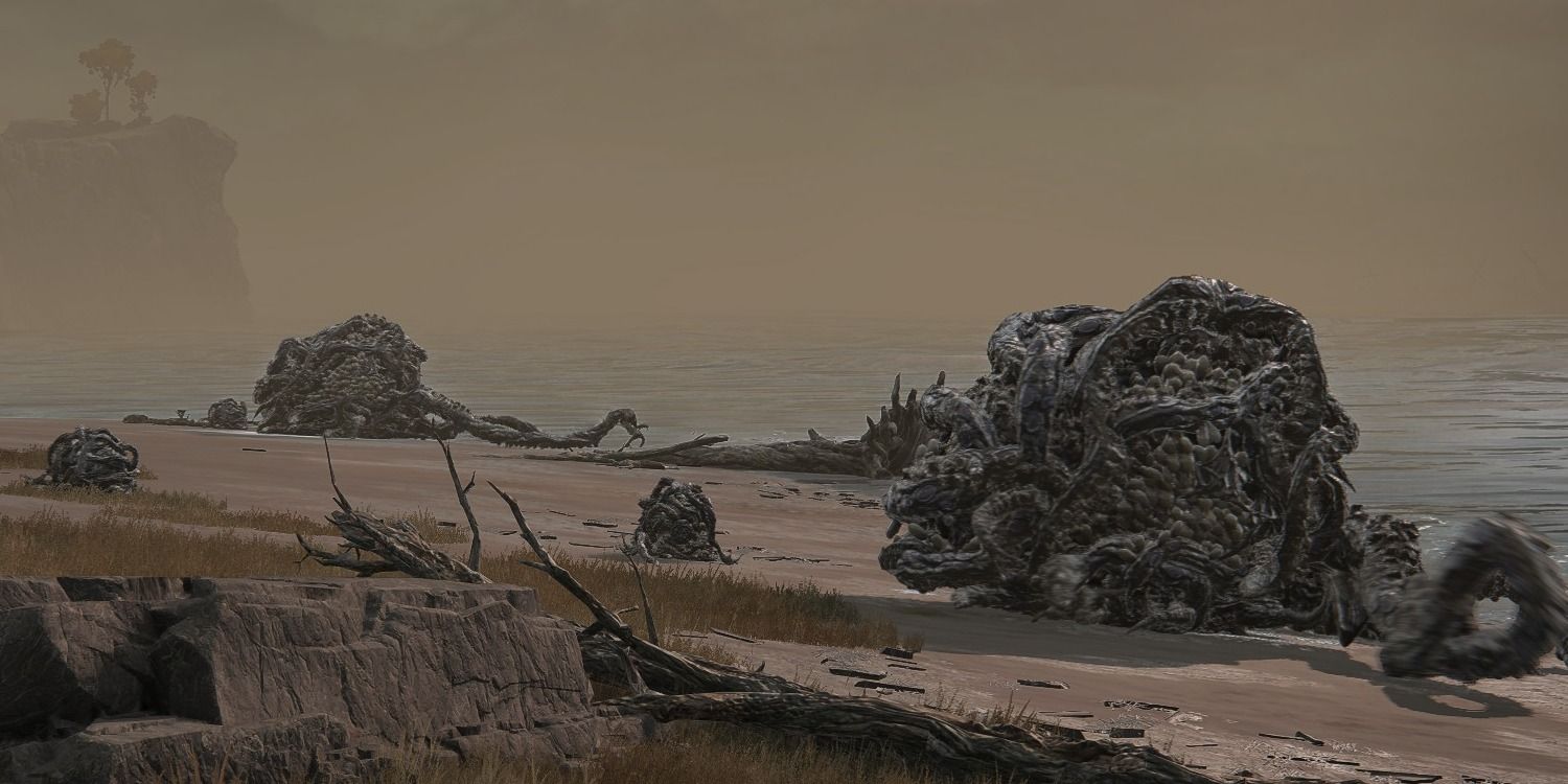 Elden Ring screenshot of land octopus.