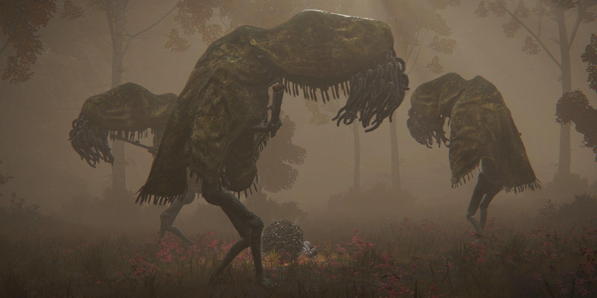 Screenshot of Elden Ring's wormface enemies.