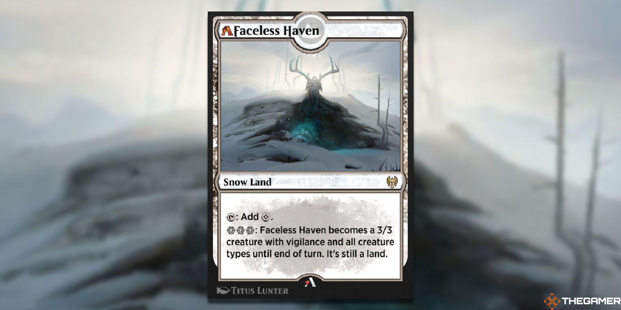 Magic: The Gathering Faceless Haven full card with background