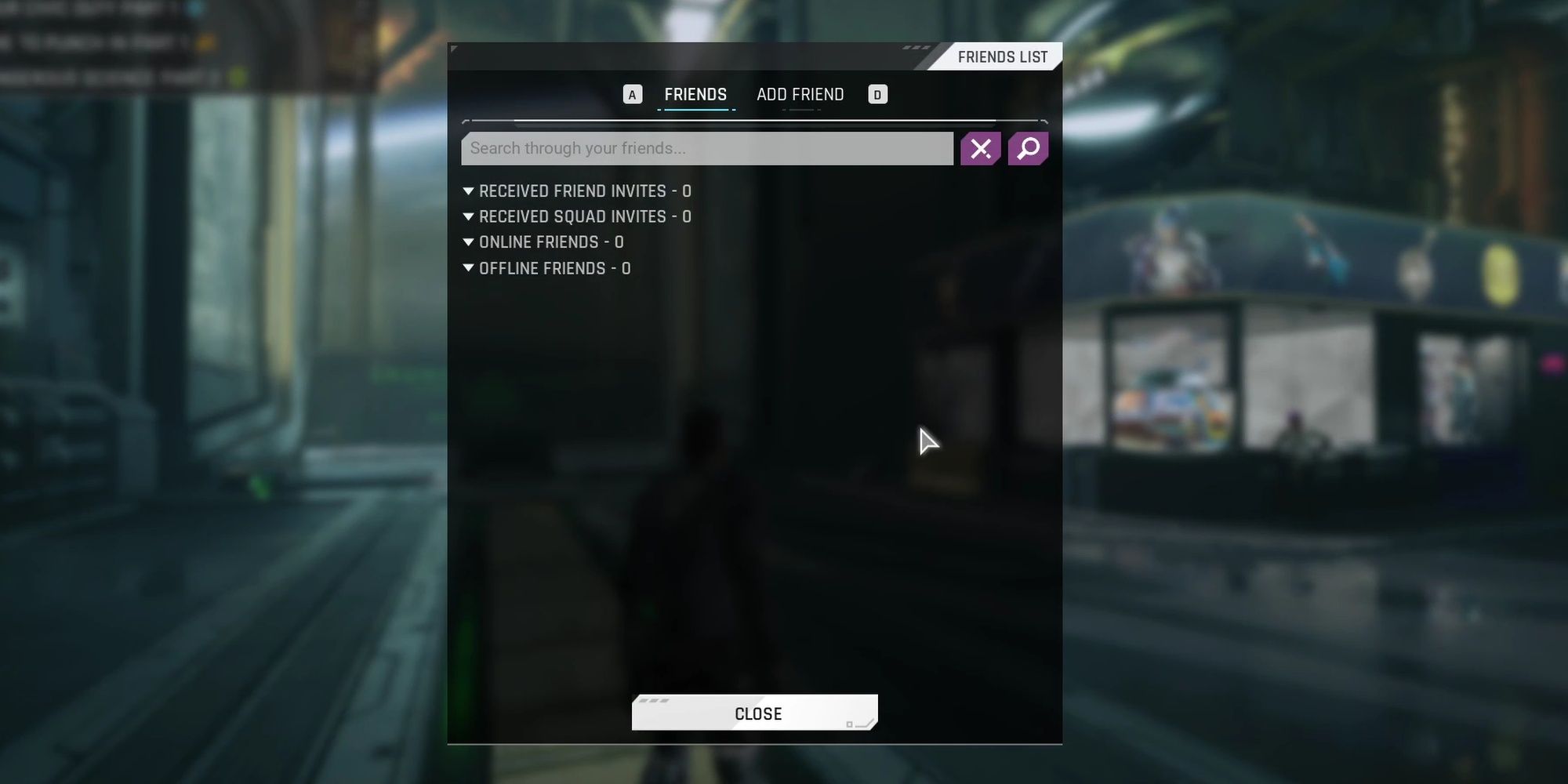 The Cycle; Frontier - The Friend Invite Menu
