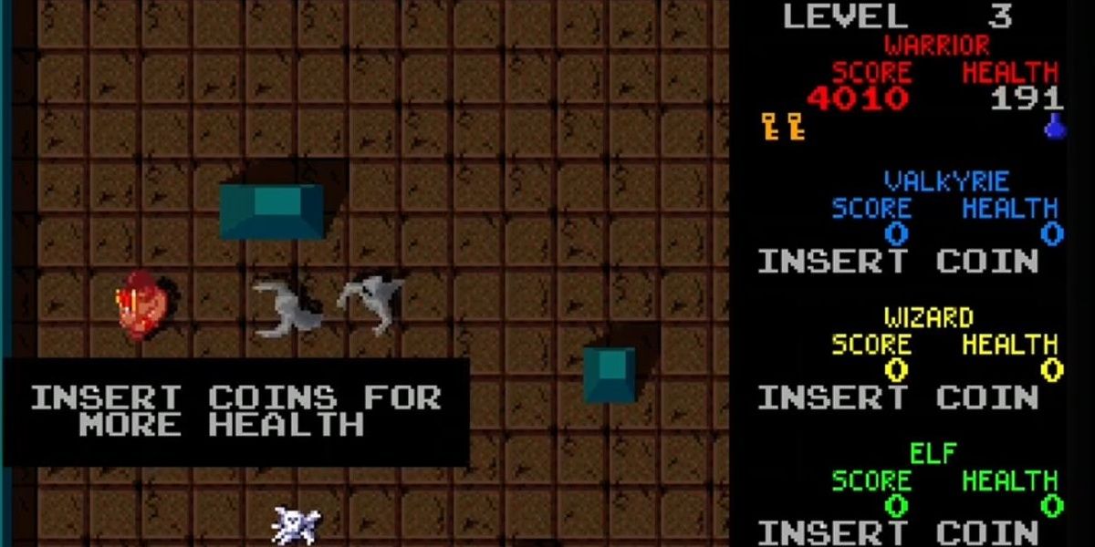Low health warning in Gauntlet