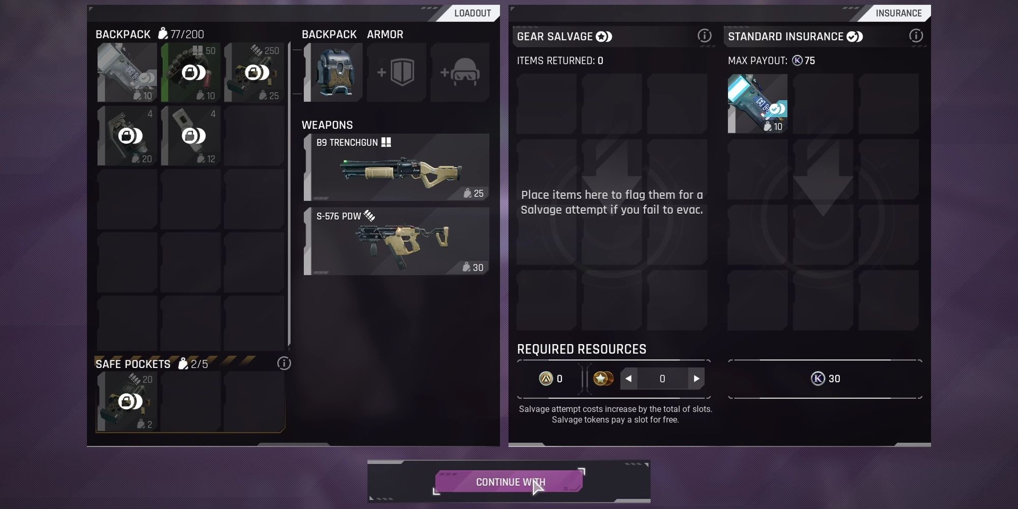 The Cycle: Frontier - The Item Insurance Menu