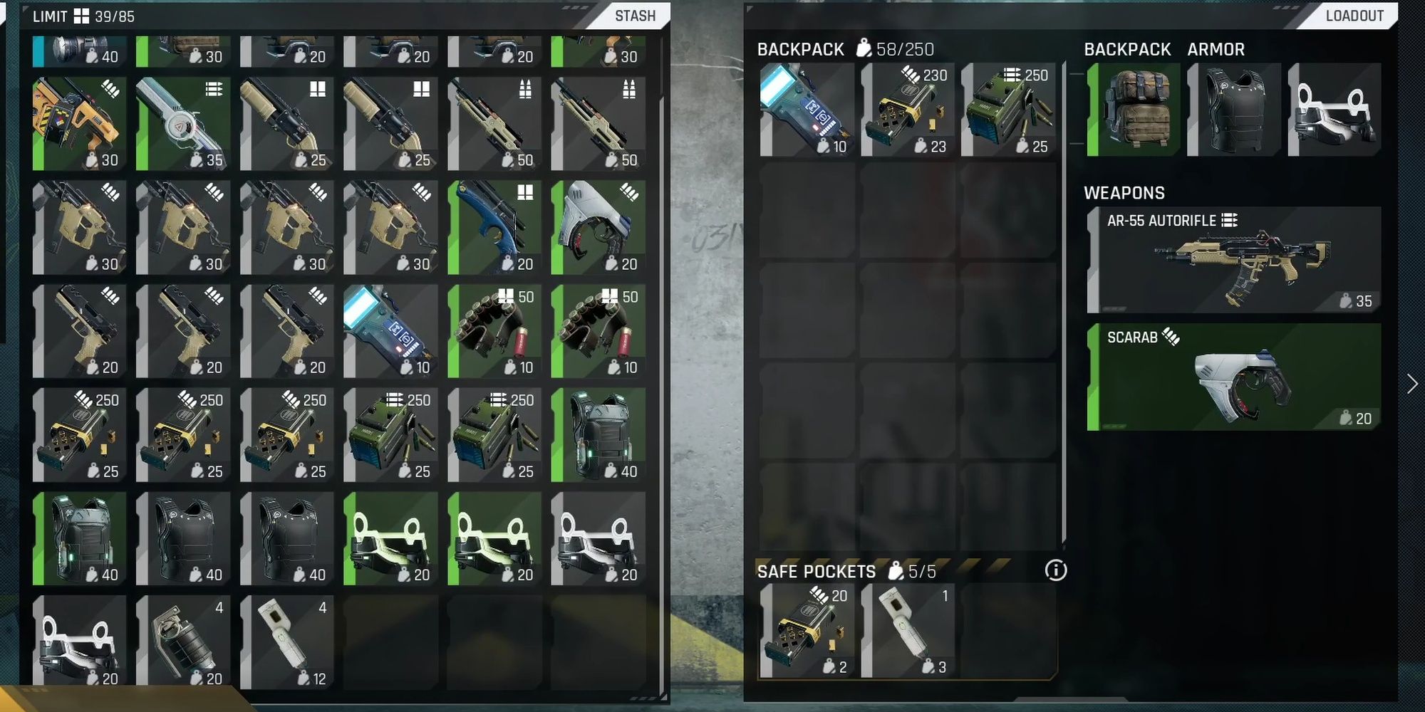 The Cycle: Frontier - An Example Of A Well Stocked Prospector Inventory