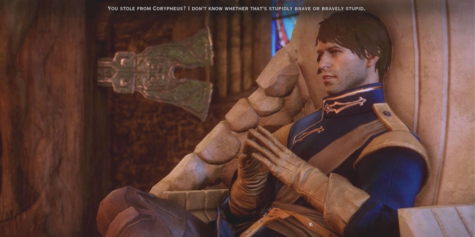 The Inquisitor sits on his throne and makes a judgement