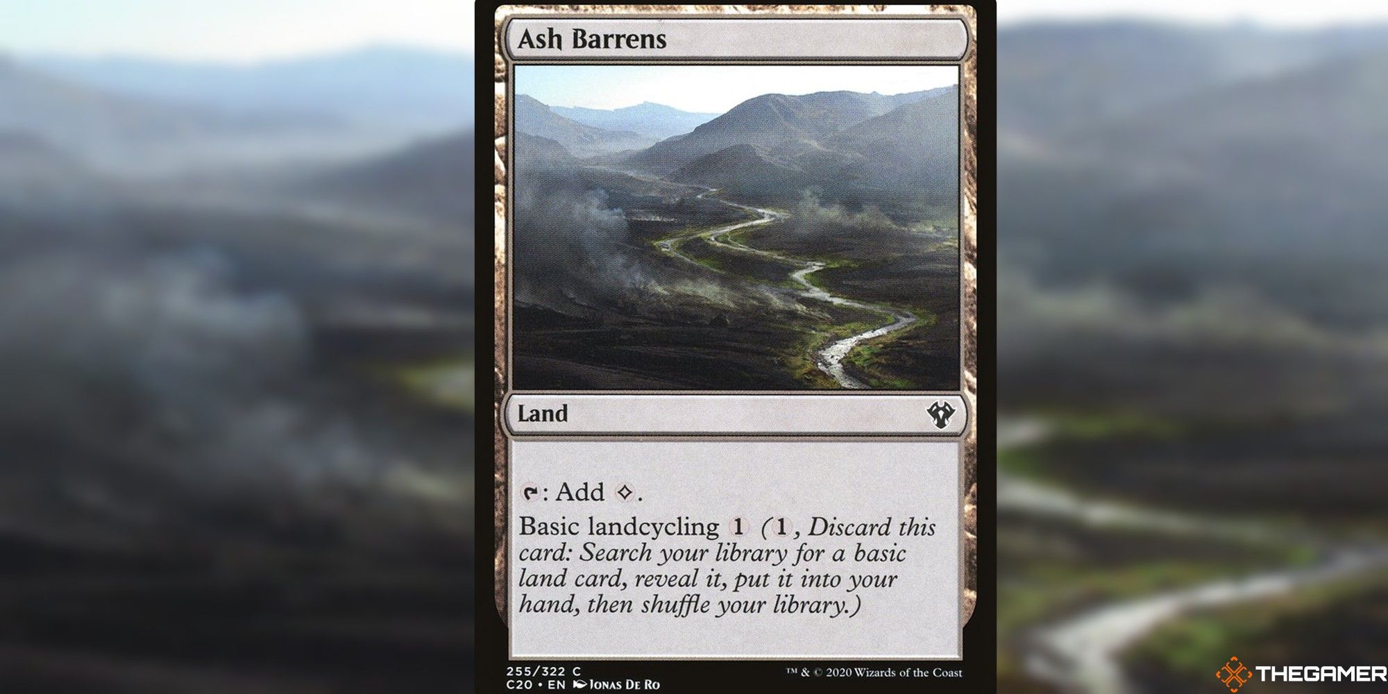 mtg ash barrens full card and art background