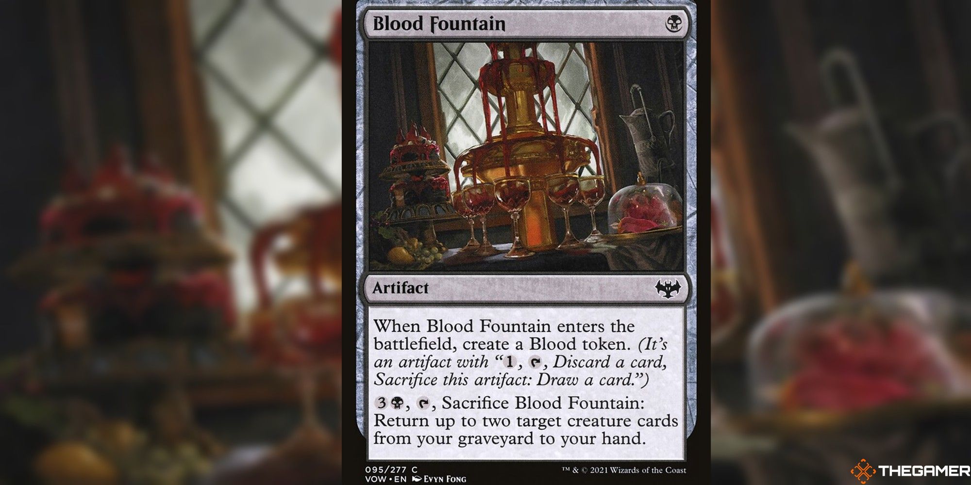 mtg blood fountain full card and art background