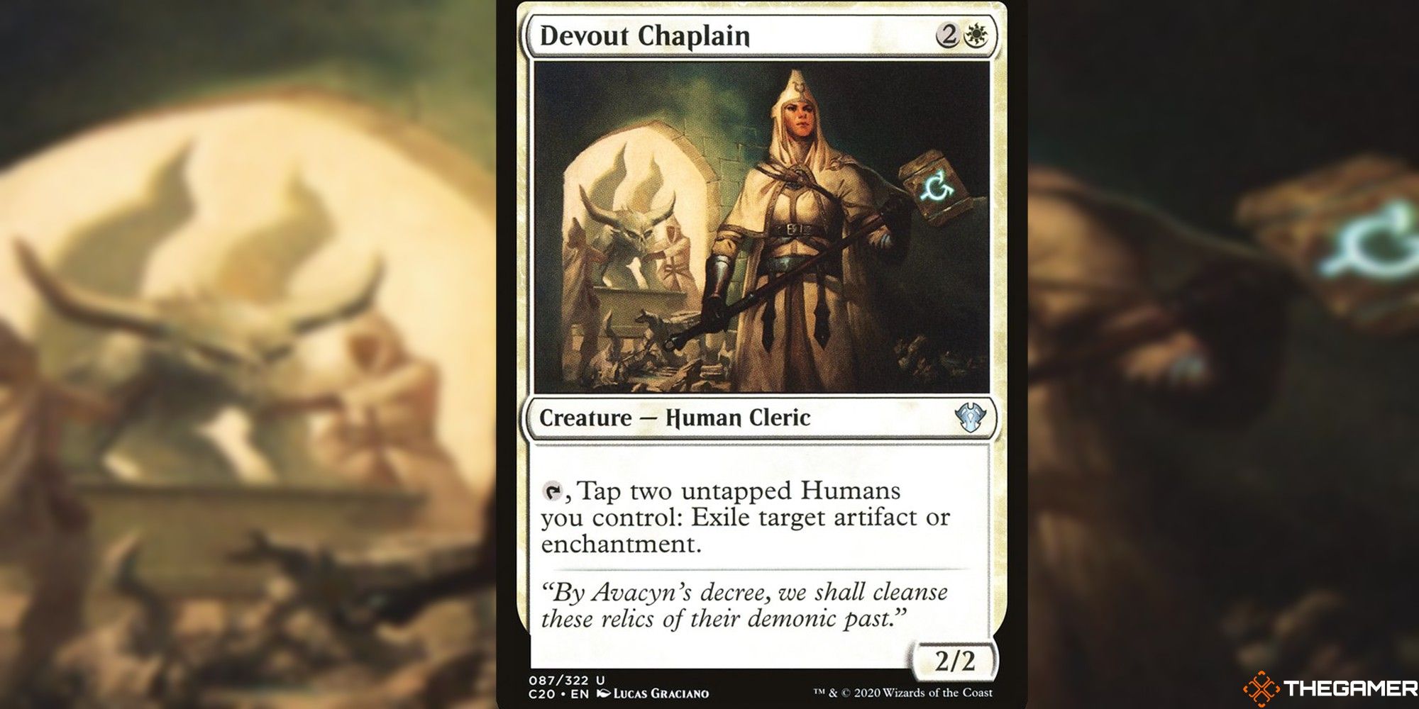 mtg-devout-chaplain full card and art background