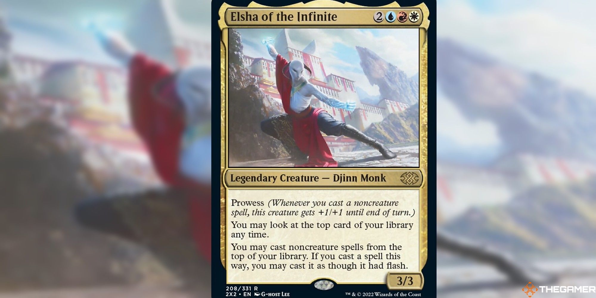 Image of the elsha of the infinite card in Magic: The Gathering, with art by G-host Lee
