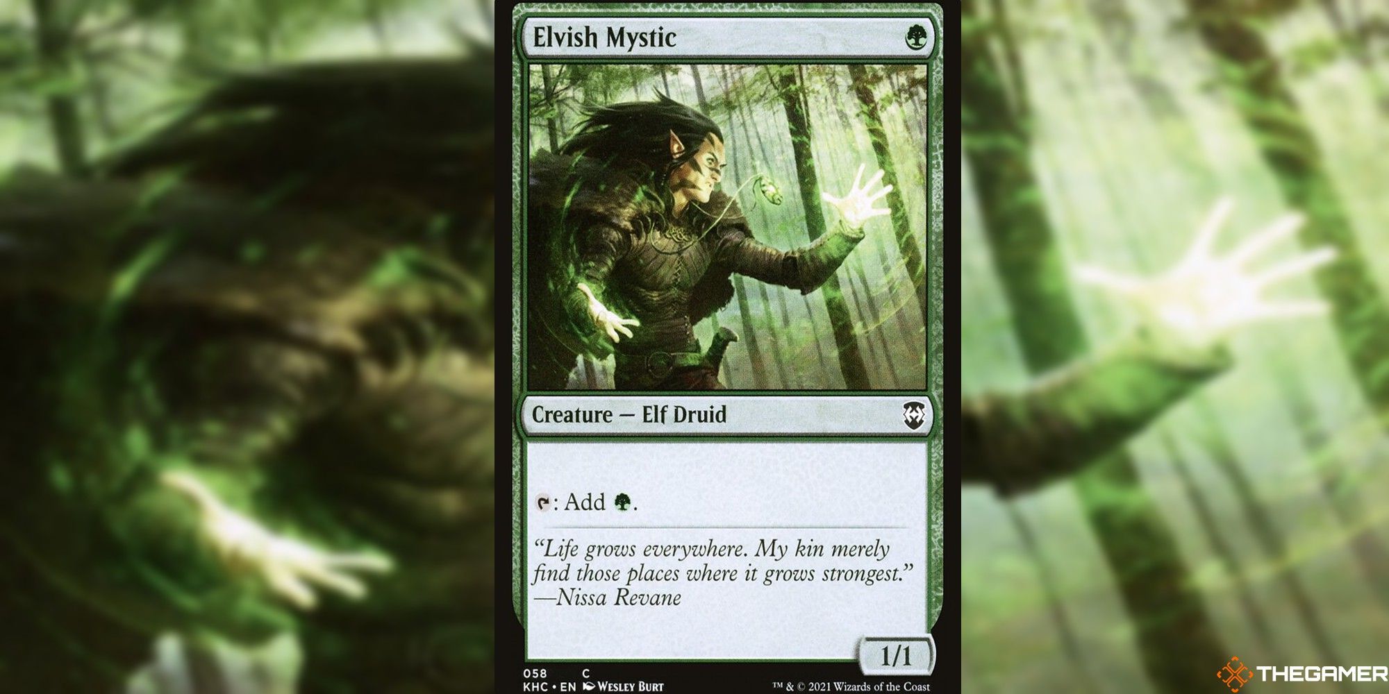 mtg elvish mystic full card and art background