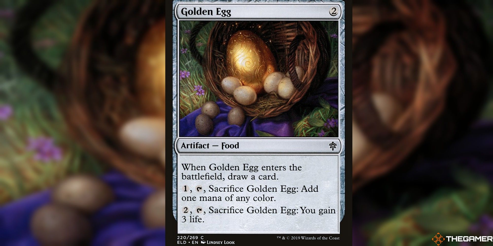 mtg golden egg full card and art background