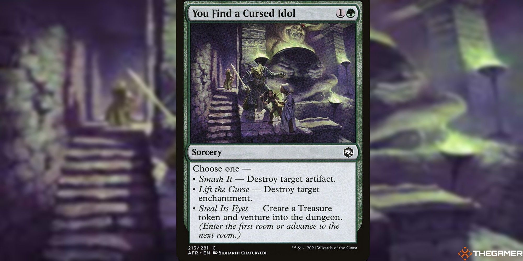 mtg you find a cursed idol full card and art background