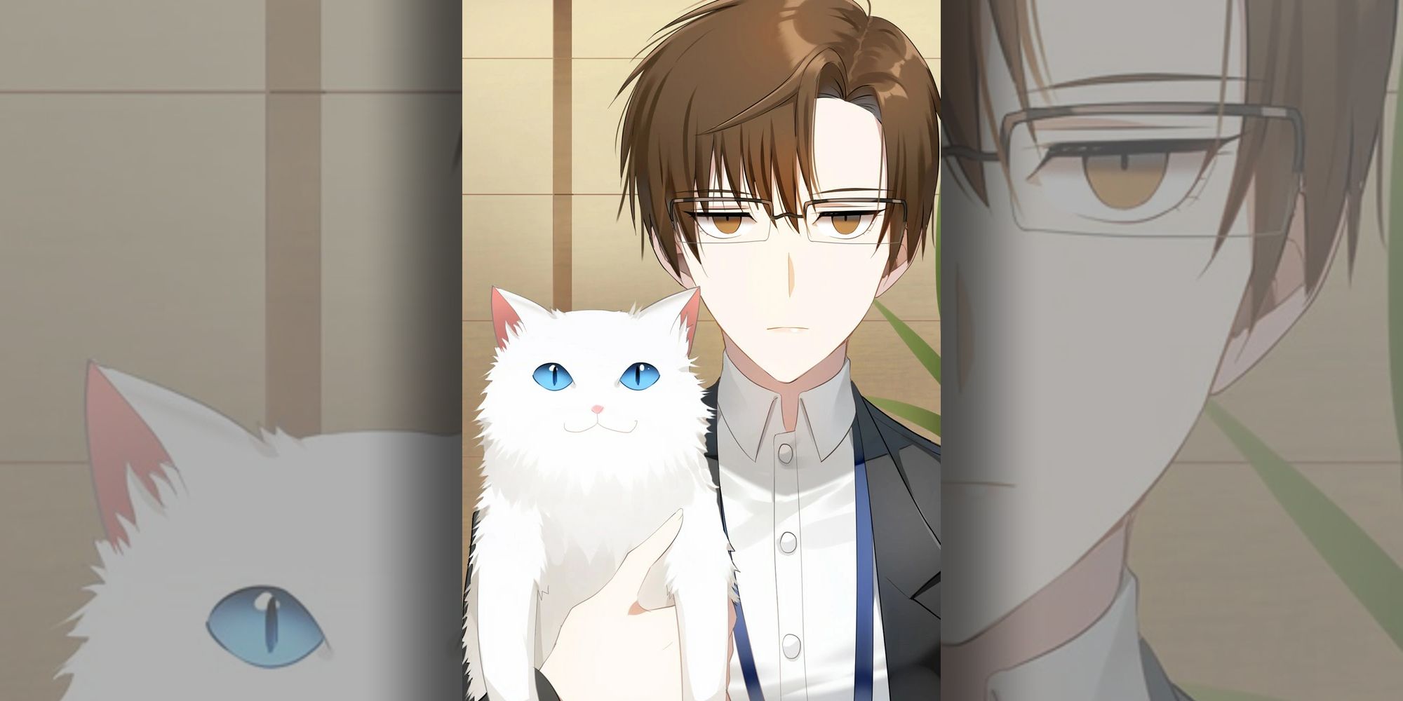 jaehee holding a white cat