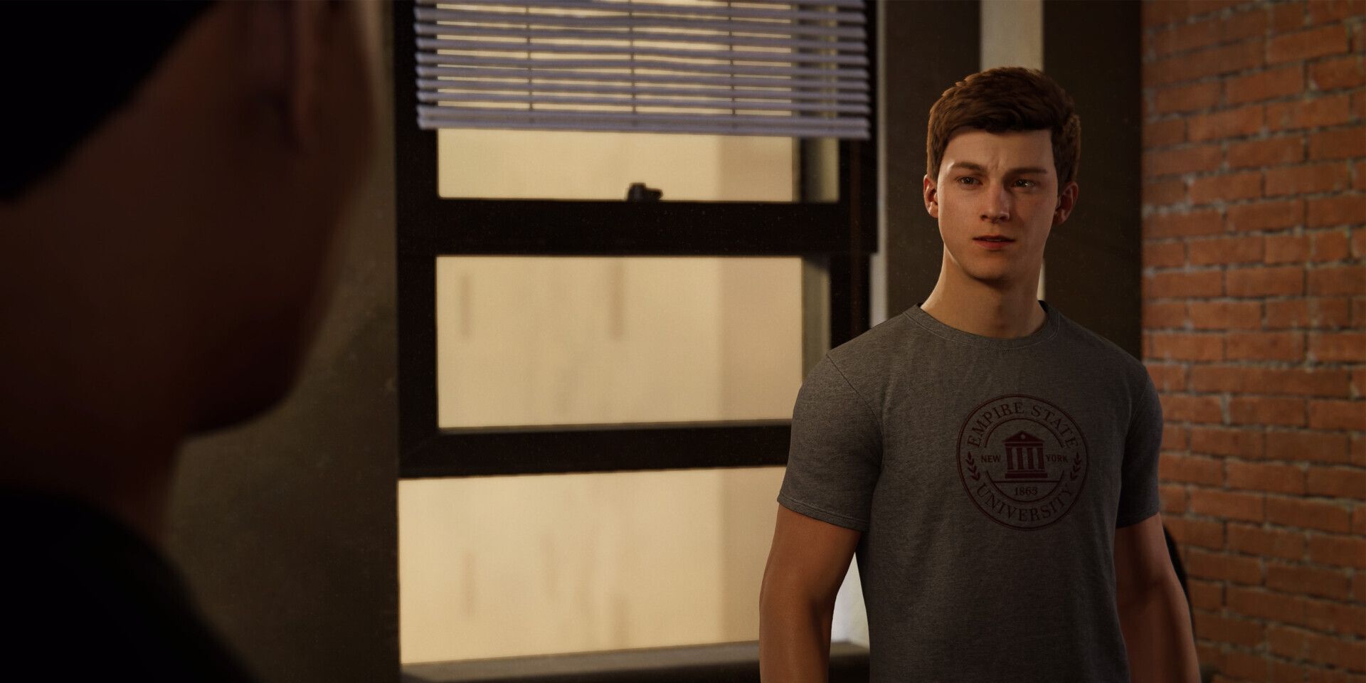 peter parker talking to miles morales