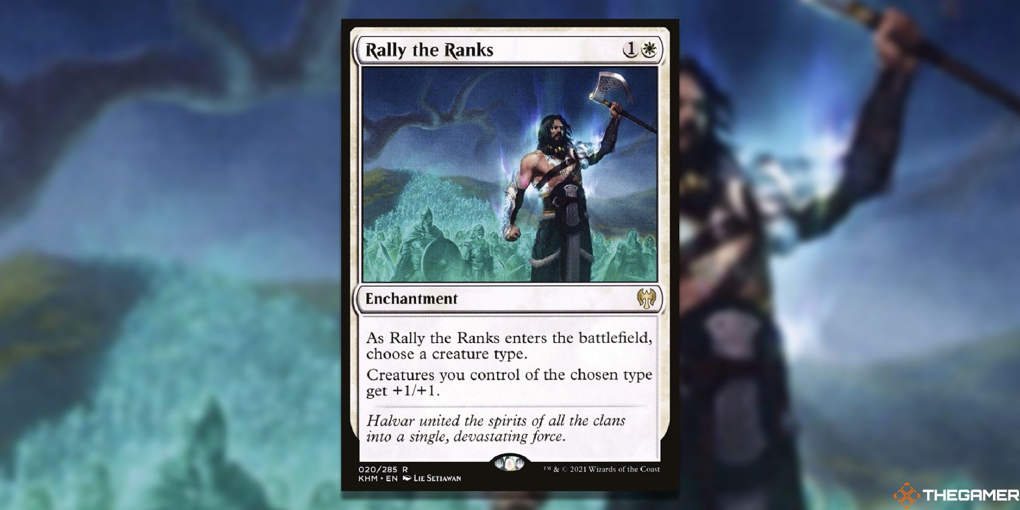Magic: The Gathering Rally the Ranks full card with background