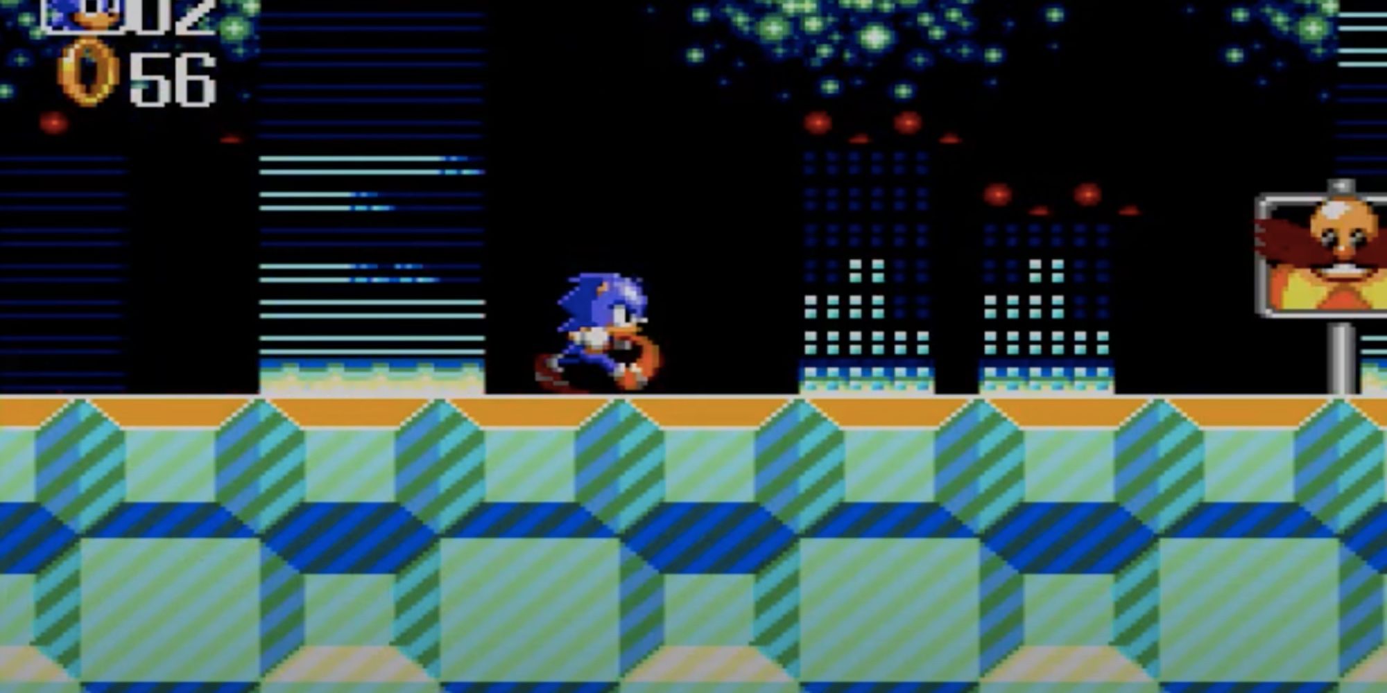 sonic running in the gigalopolis zone