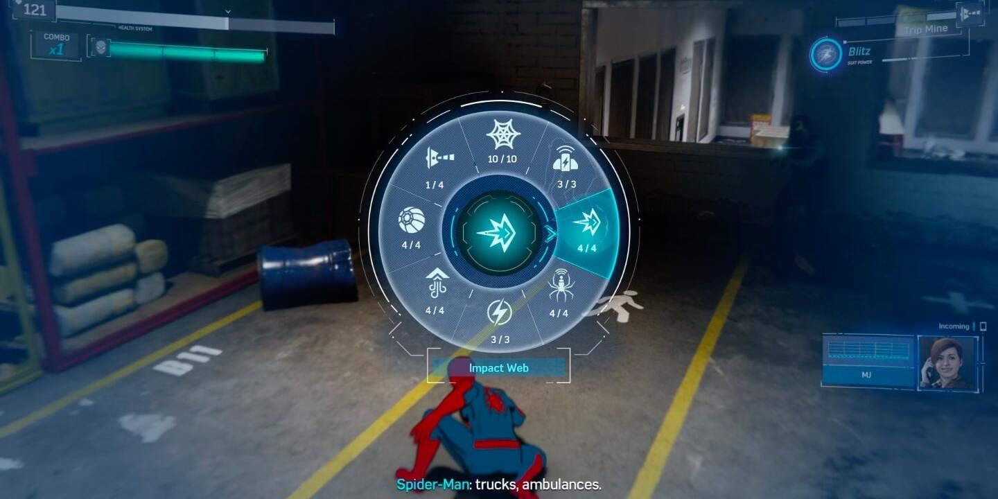 spider-man using gadgets
