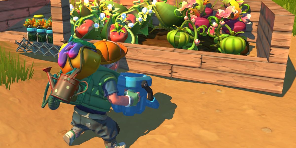 Player Growing Crops in Scrap Mechanic