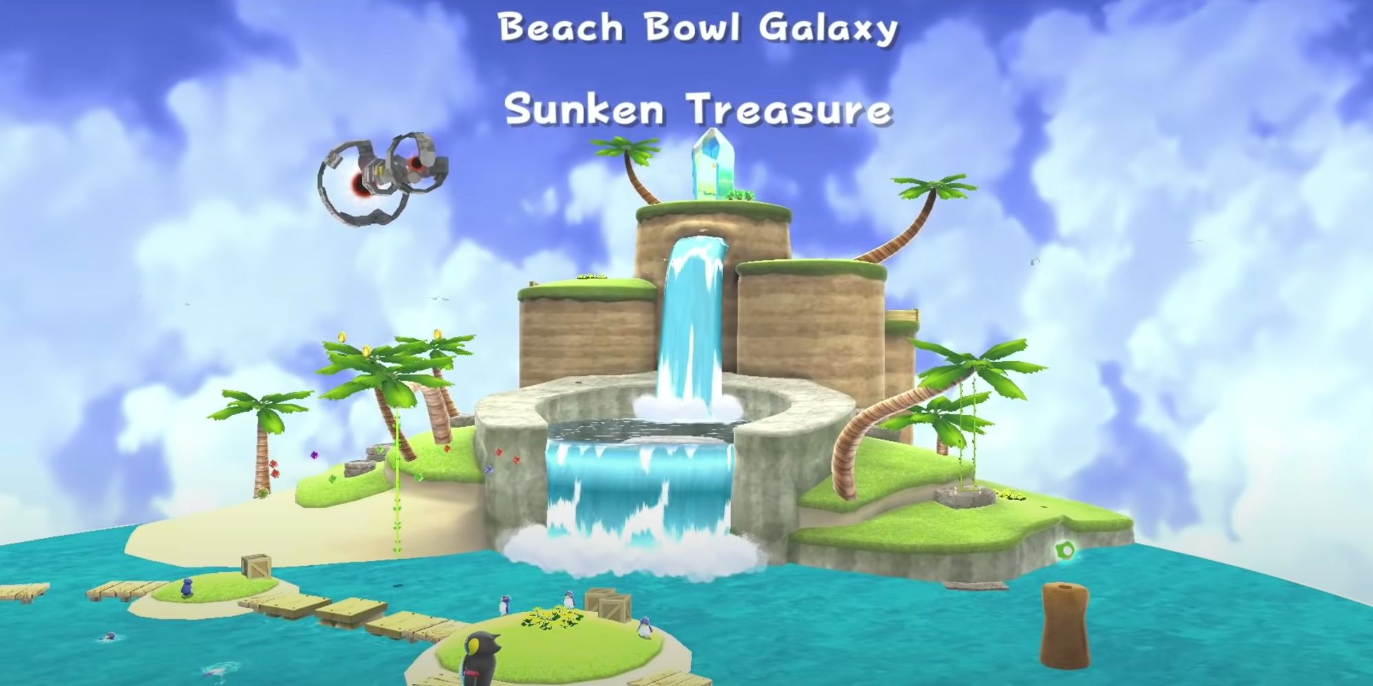 super mario galaxy beach bowl galaxy sunken treasure