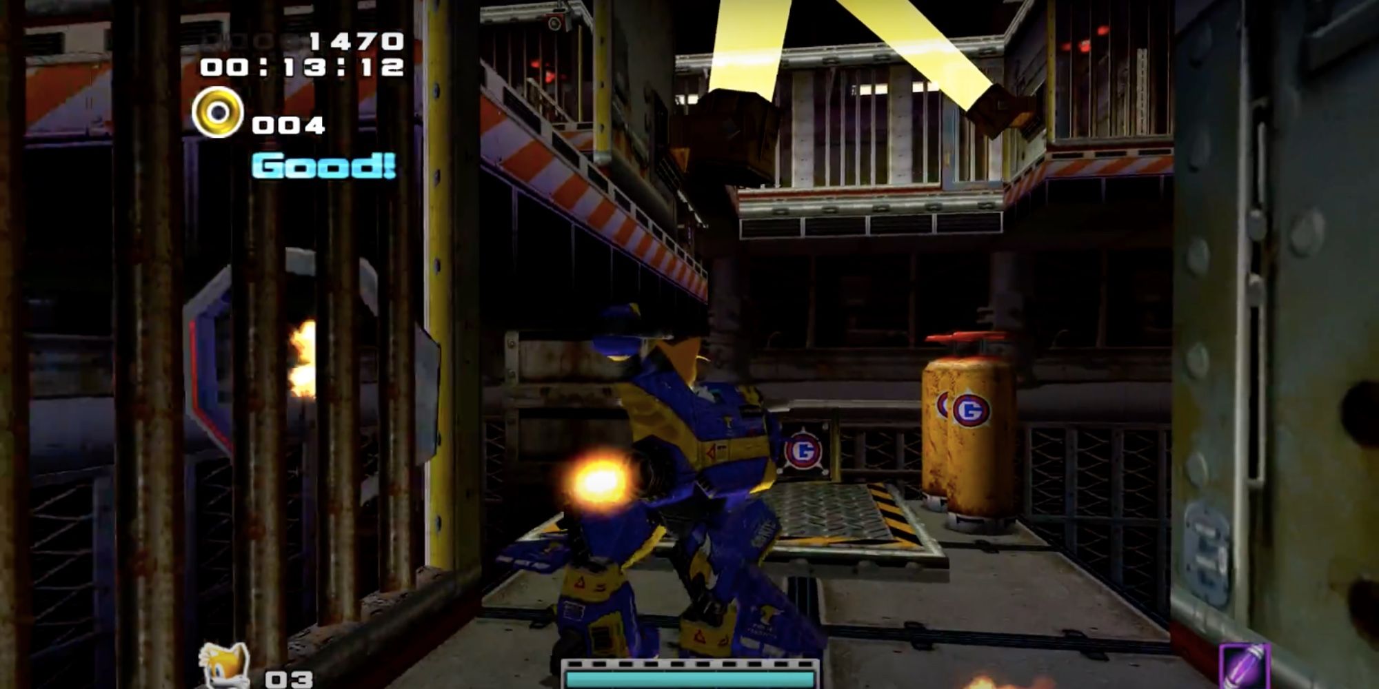 tails rescuing sonic in sonic adventure 2