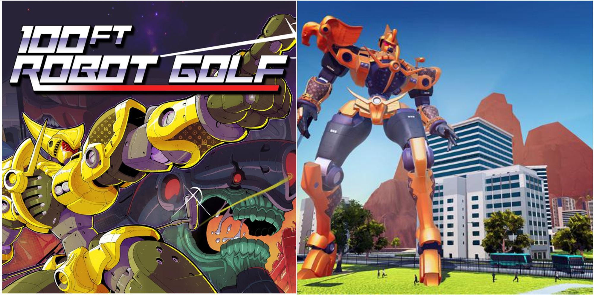 100 ft robot golf cover & gameplay