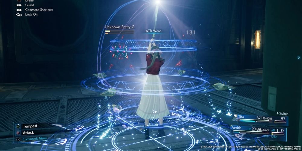 Aerith Using ATB Ward In Battle In Final Fantasy 7 Remake (1)