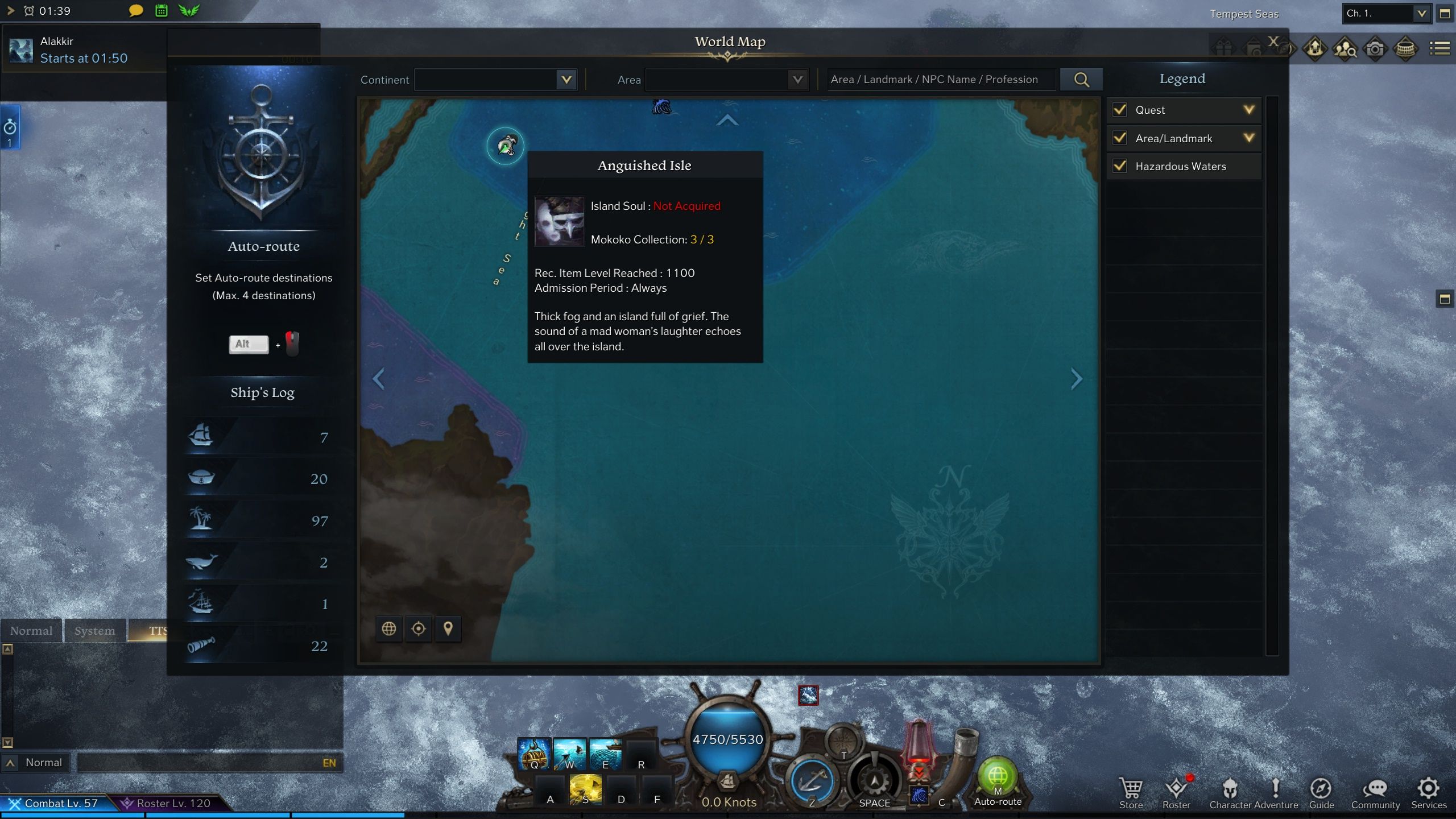 Anguished Isle map location