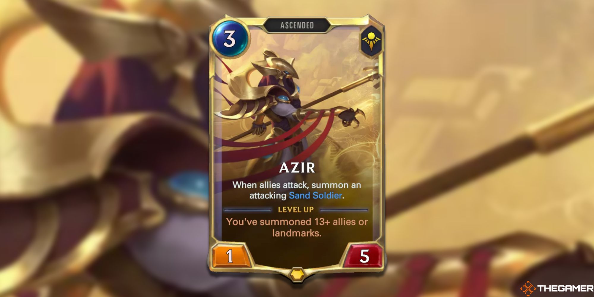 Legends of Runeterra Azir rank one card 