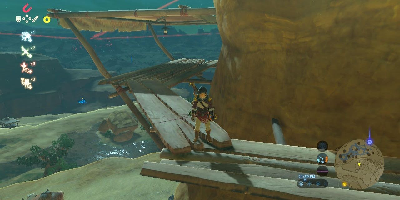 BOTW Gerudo Canyon Link on Platform