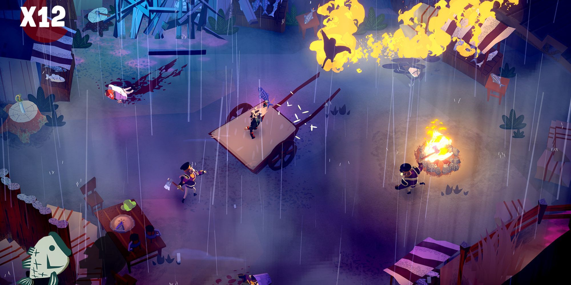 Mr. Wolf sets his enemies ablaze at night