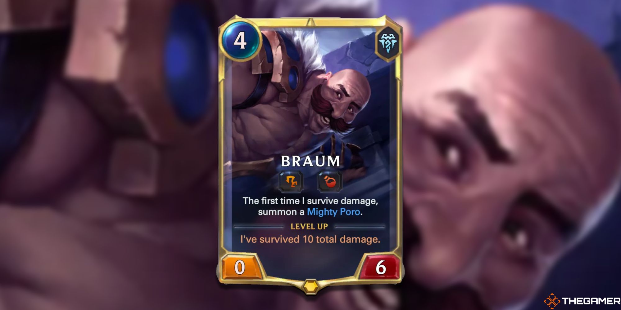 Legends of Runeterra Braum rank one card 