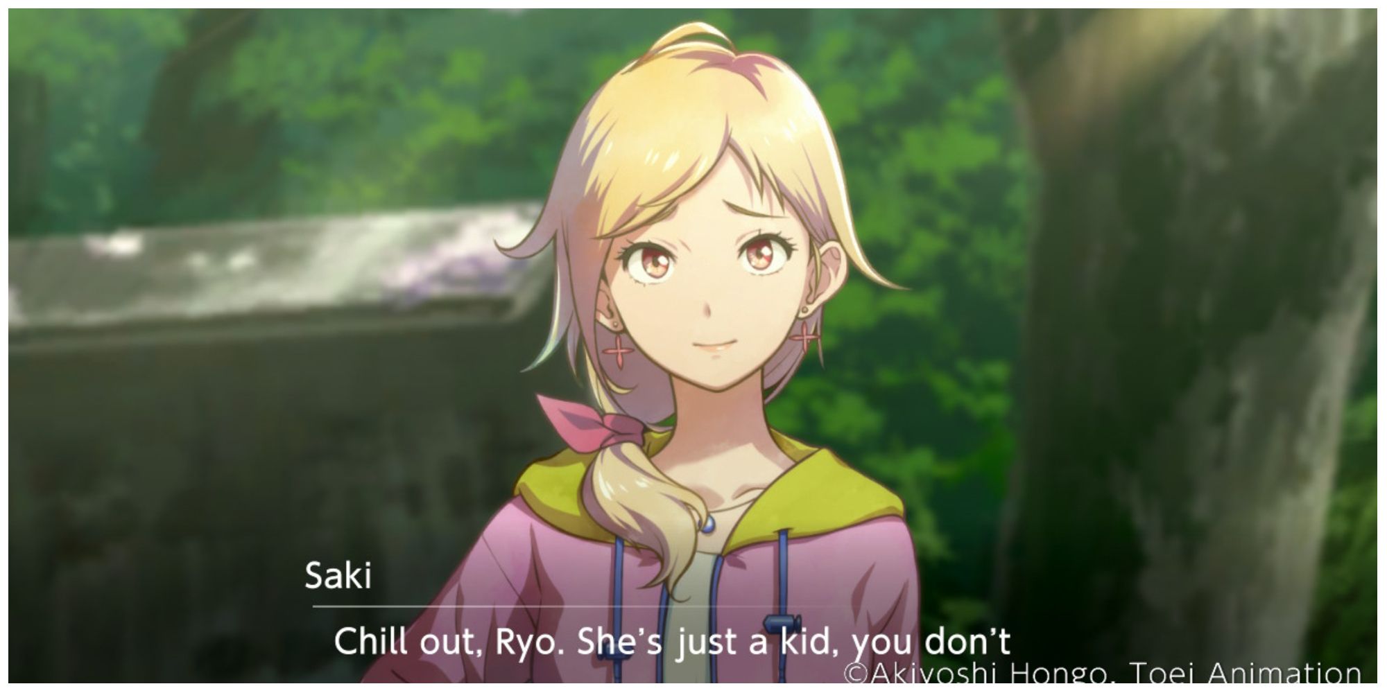Saki defends Miu in Digimon Survive