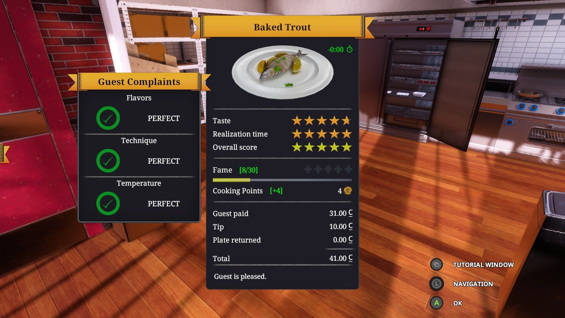 Cooking Simulator Trout Dish Score