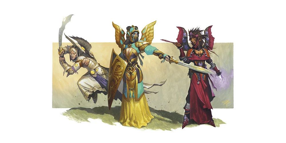 three variations of devas, a variety of Aasimar
