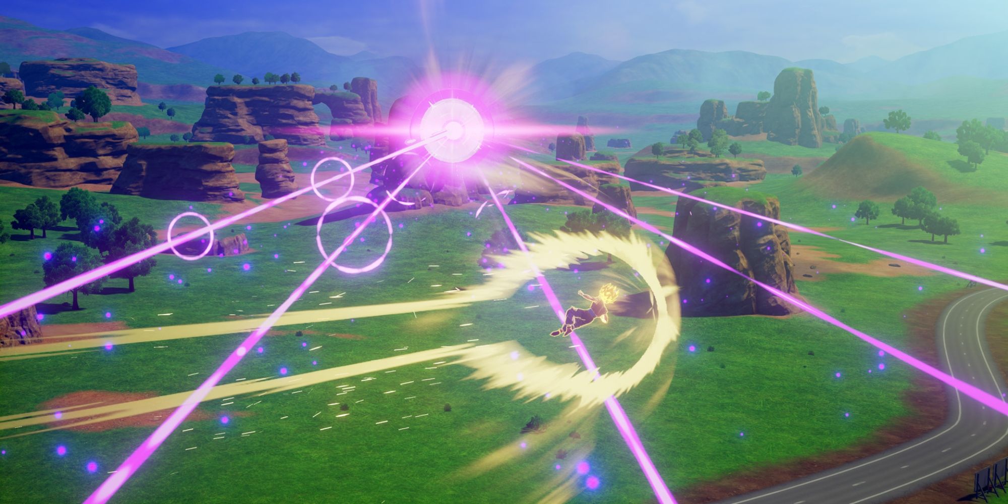 Dragon Ball Kakarot Screenshot Of Gohan Dodging Attack