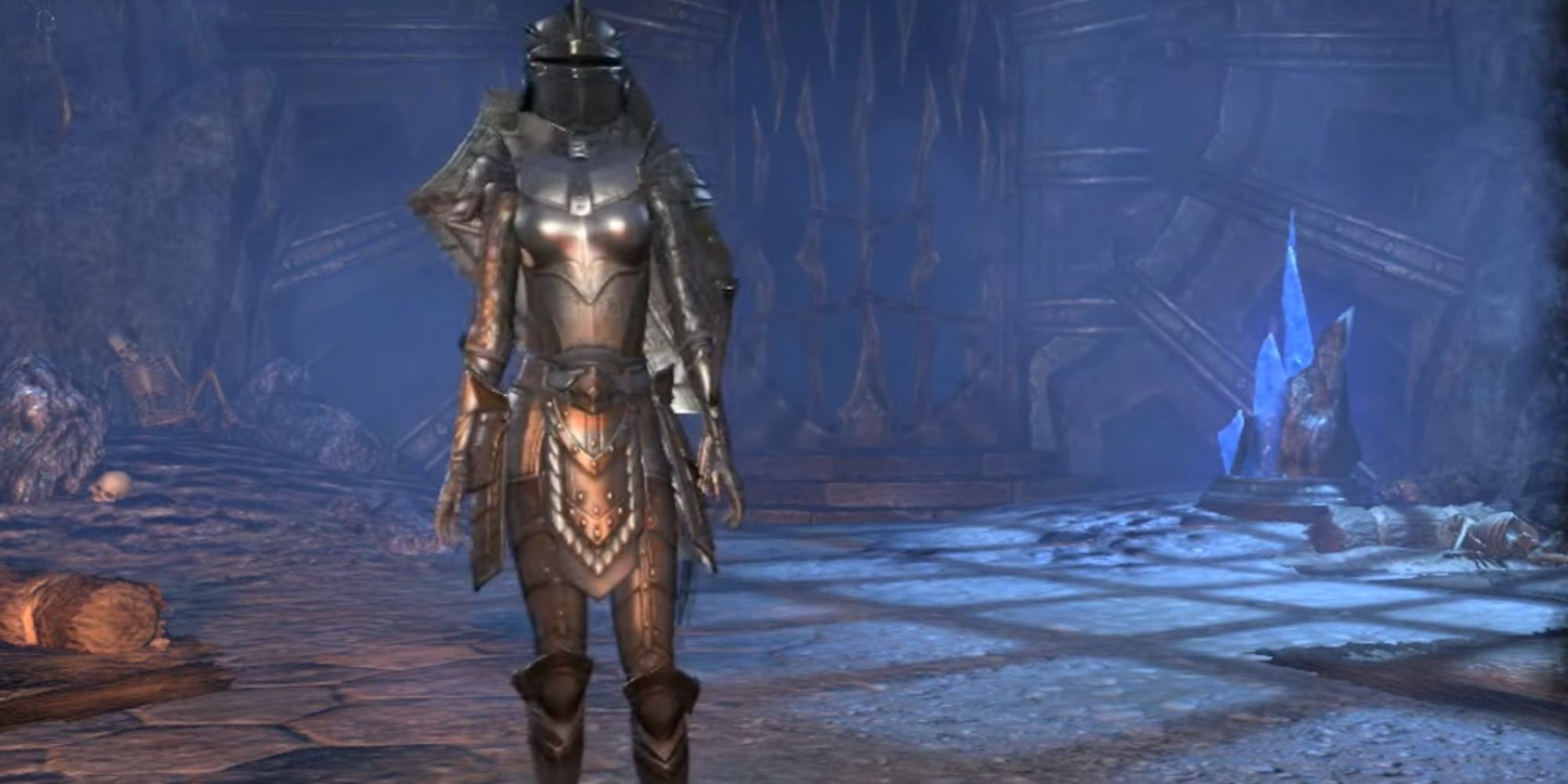 ESO Character Wearing The Plague Doctor Armor Style