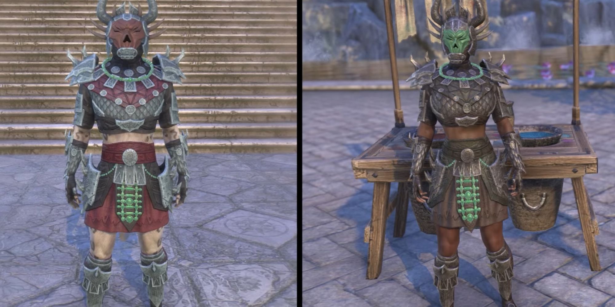 ESO Two Characters Wearing The Saxheel Armor Set