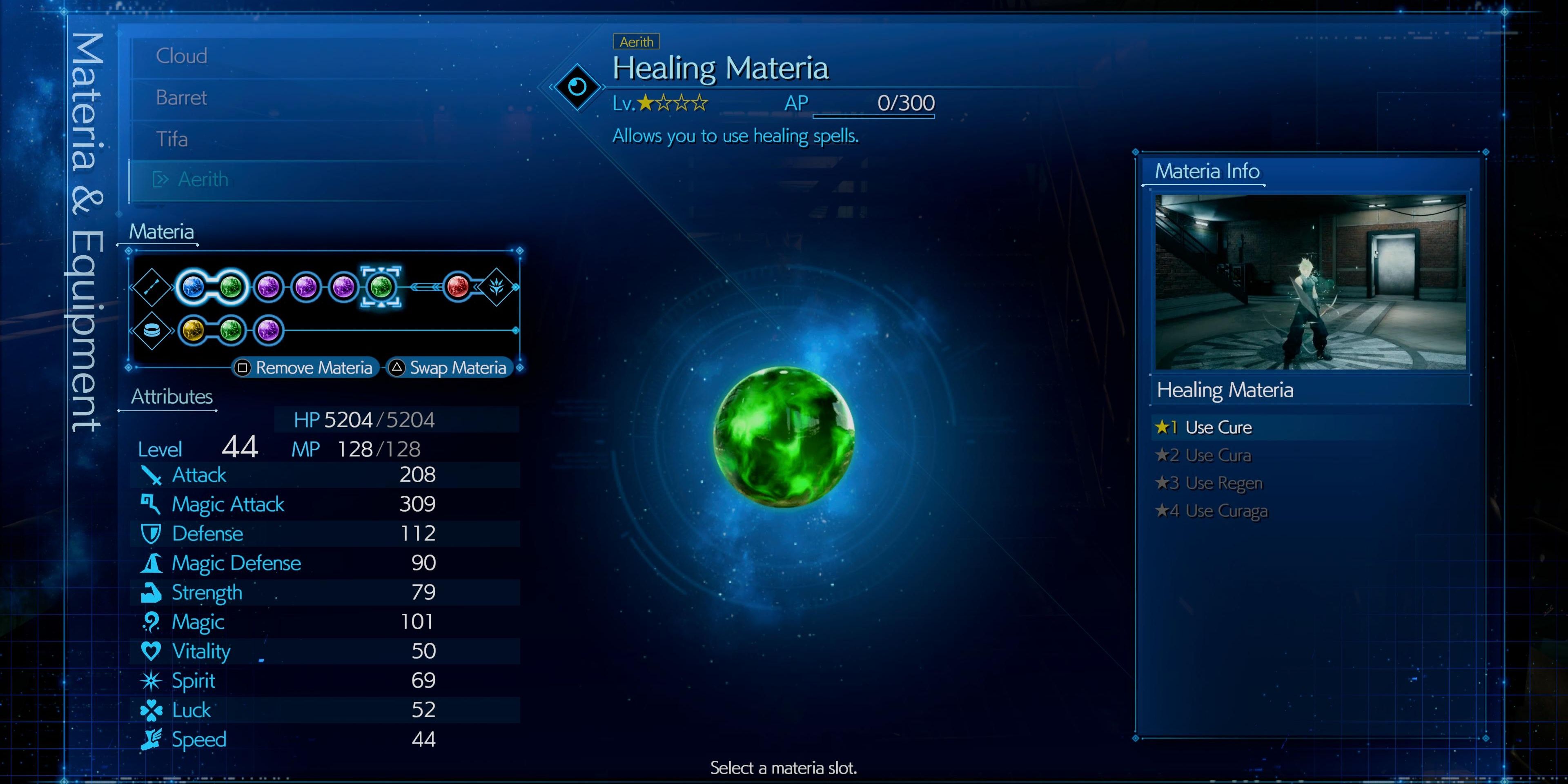 healing materia aerith