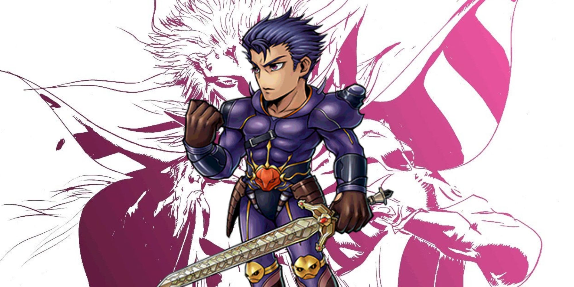 Final Fantasy 2 Leon with Final Fantasy 2 artwork behind him