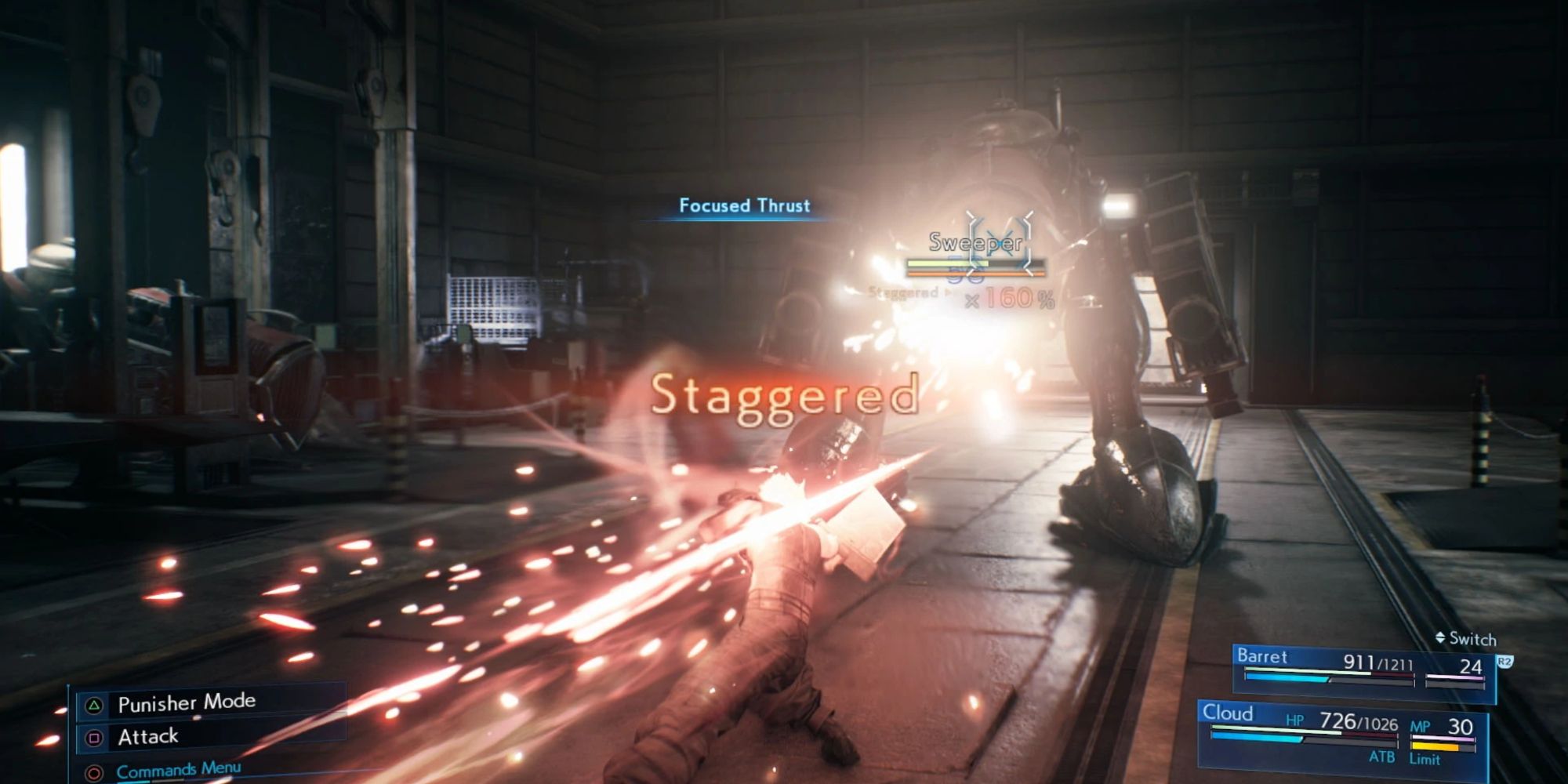 Final Fantasy VII Remake Focused Thrust Ability