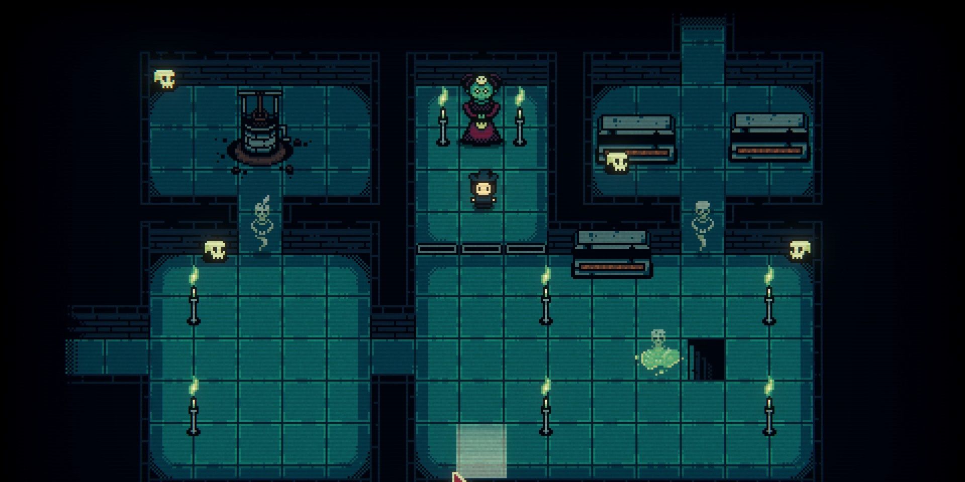Grimora in her lair in Act 2