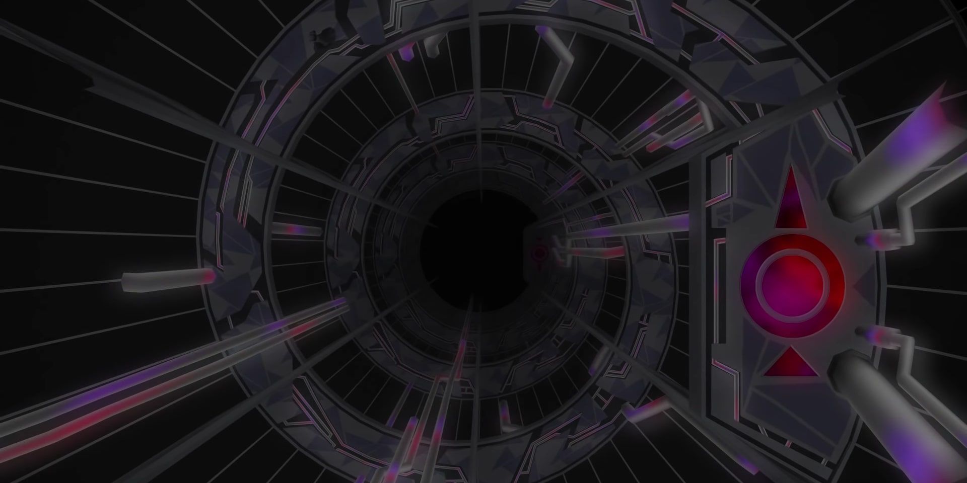 Xemnas walking down a long long set of spiral stairs