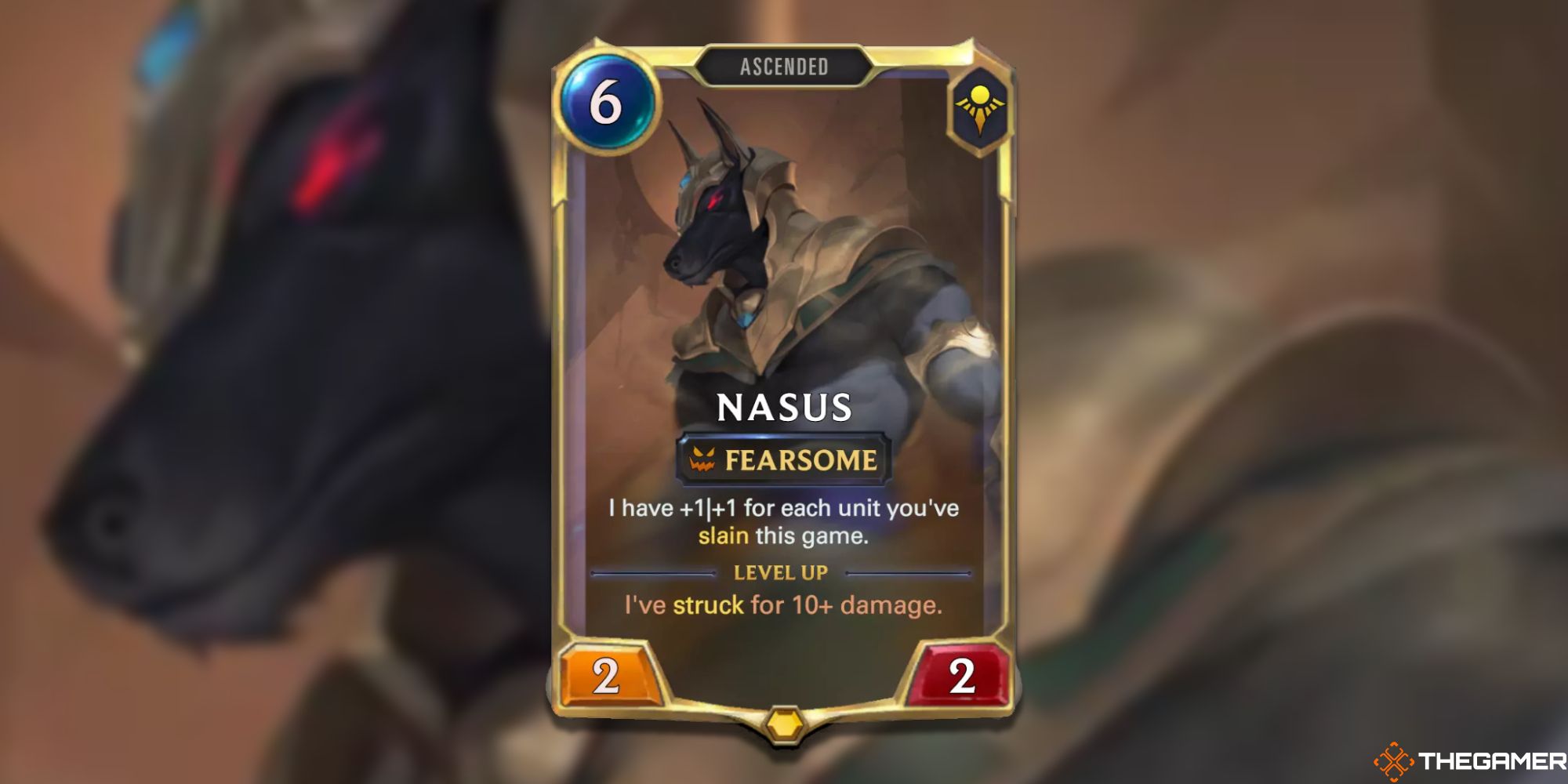 Legends of Runeterra Nasus rank one card 