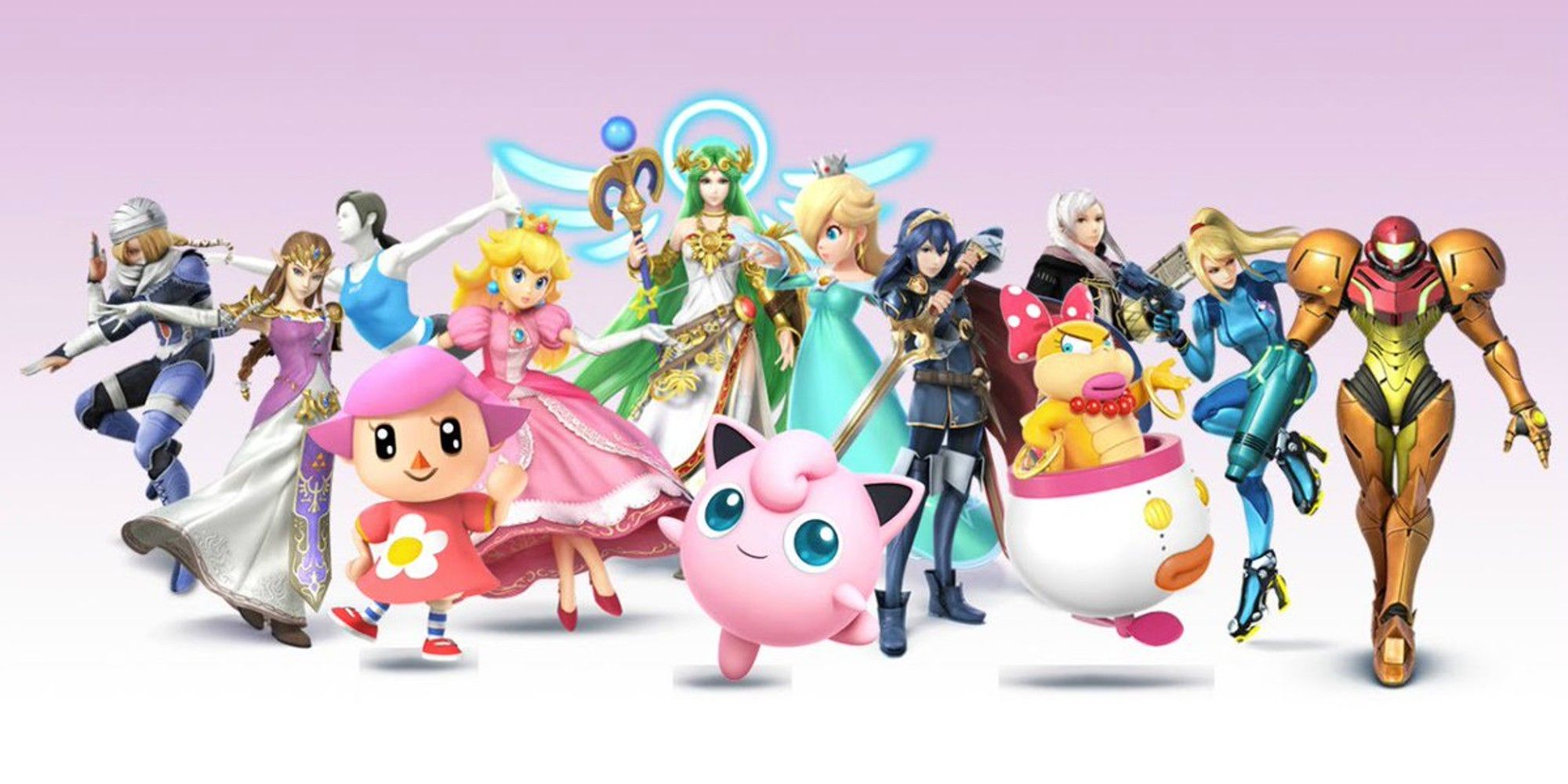 Nintendo Characters that aren't Mario and Kirby is in the front