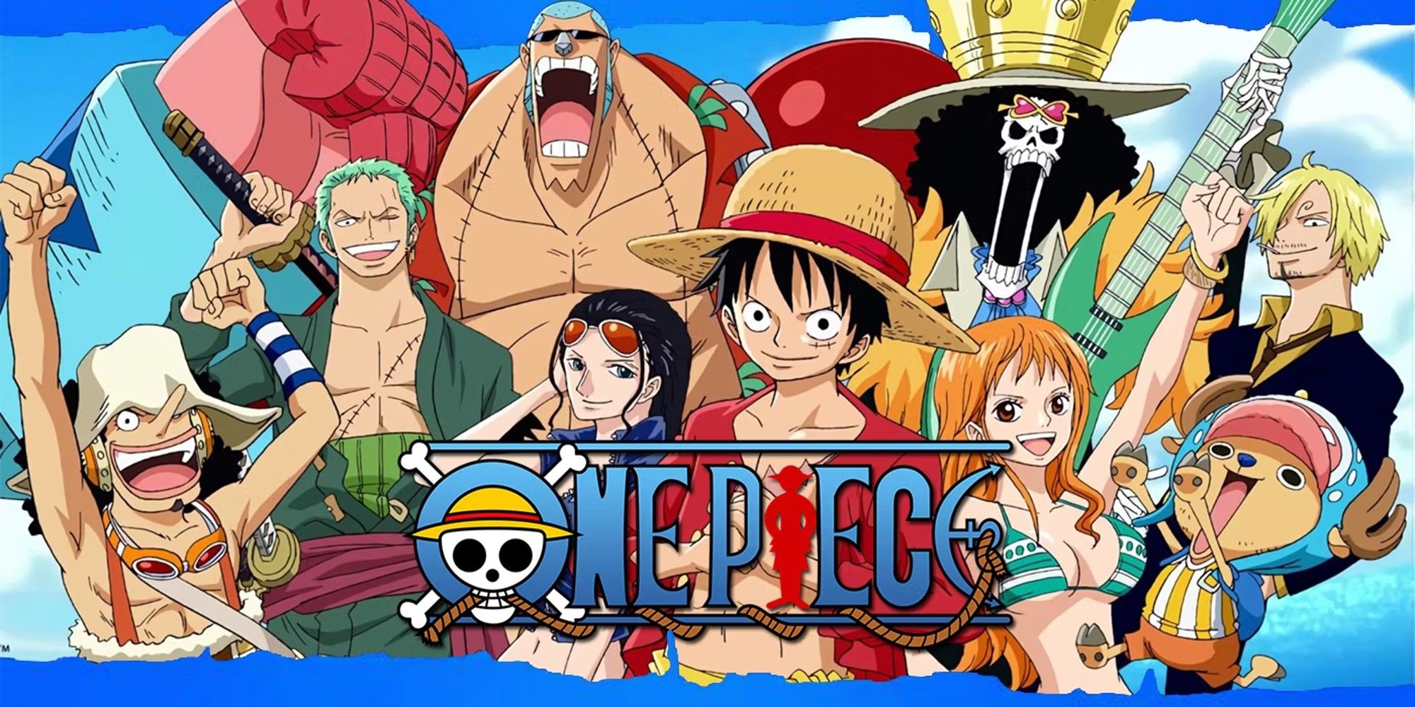 One Piece crew staring at the camera official art