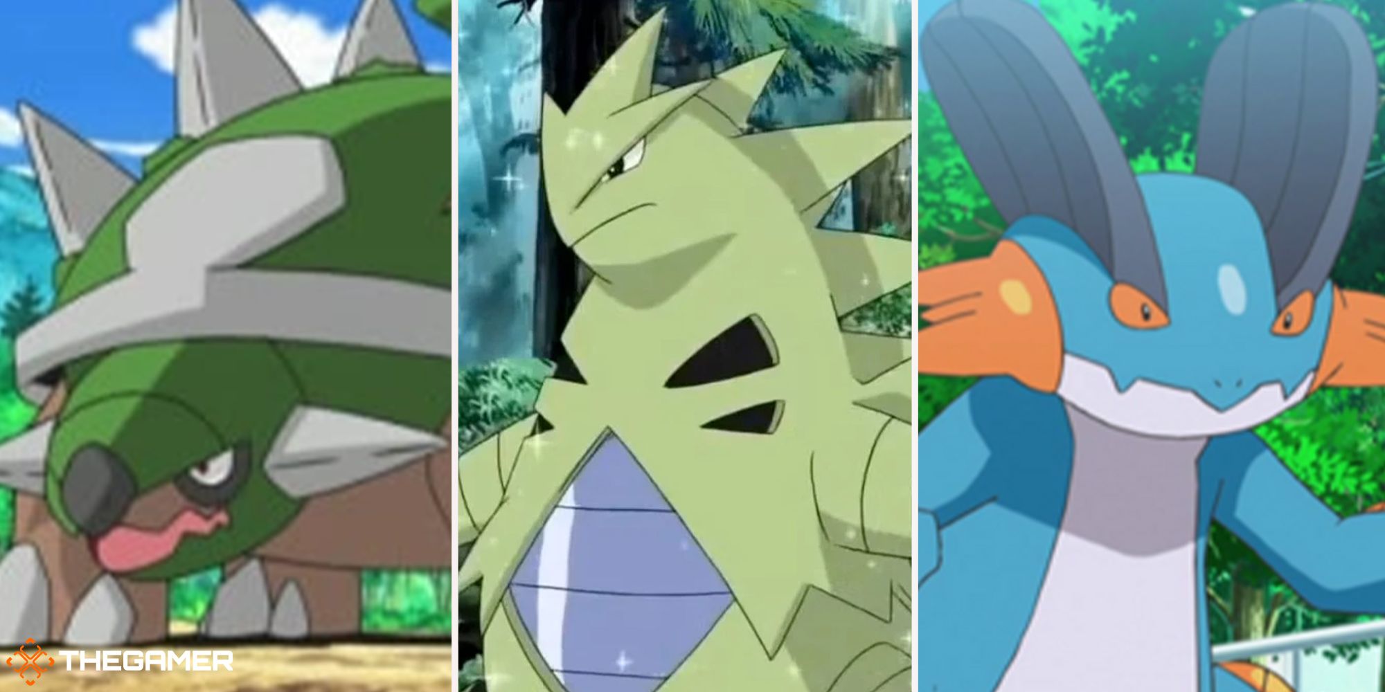 Pokemon - Torterra, Swampert, and Tyranitar (from the anime)