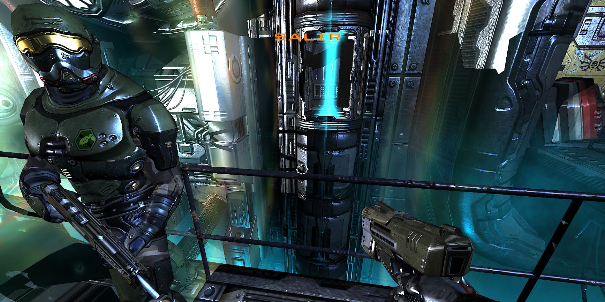 QUake 4 Soldier and Player Scene