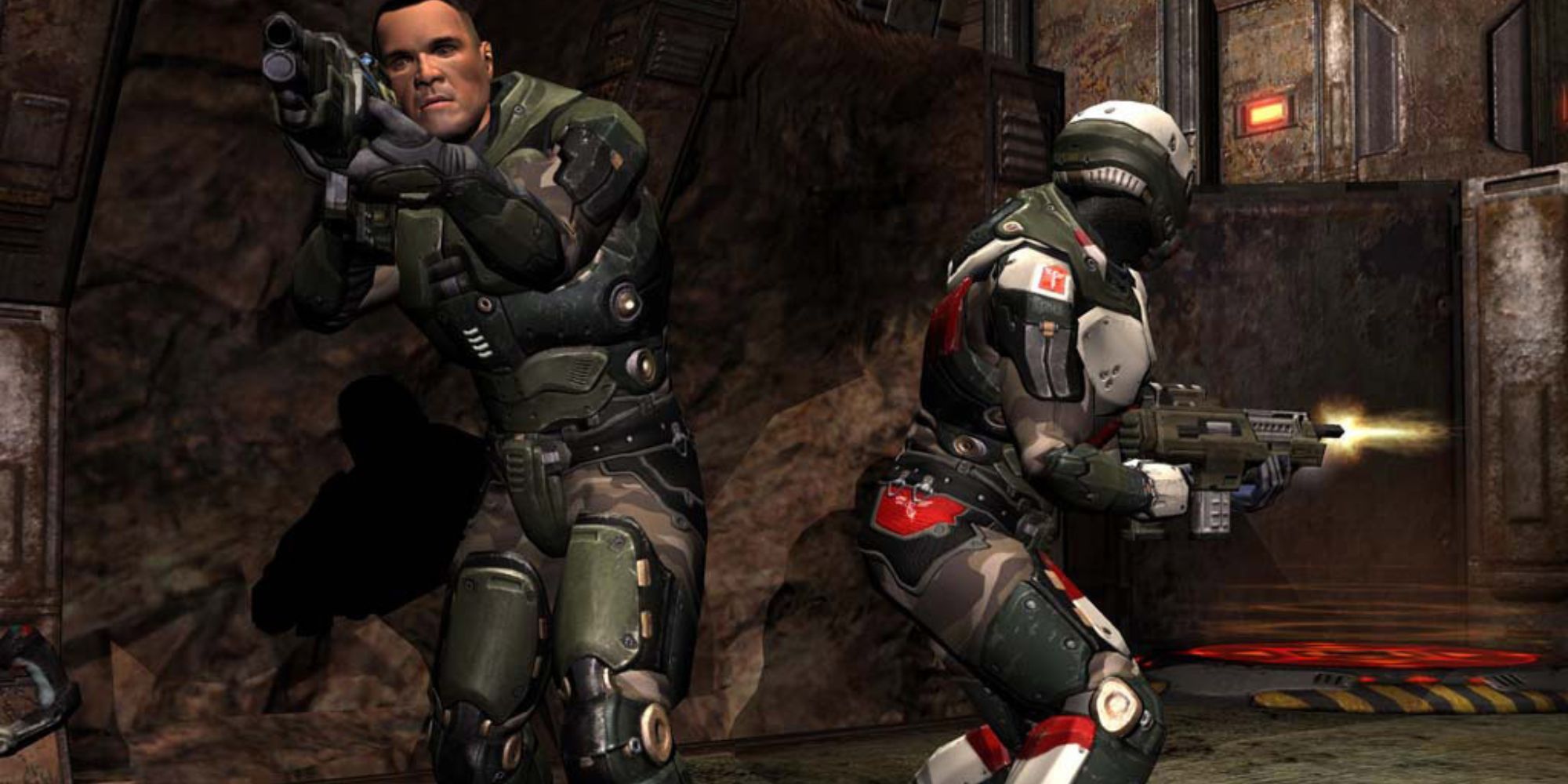 Quake 4 Team Members Shooting