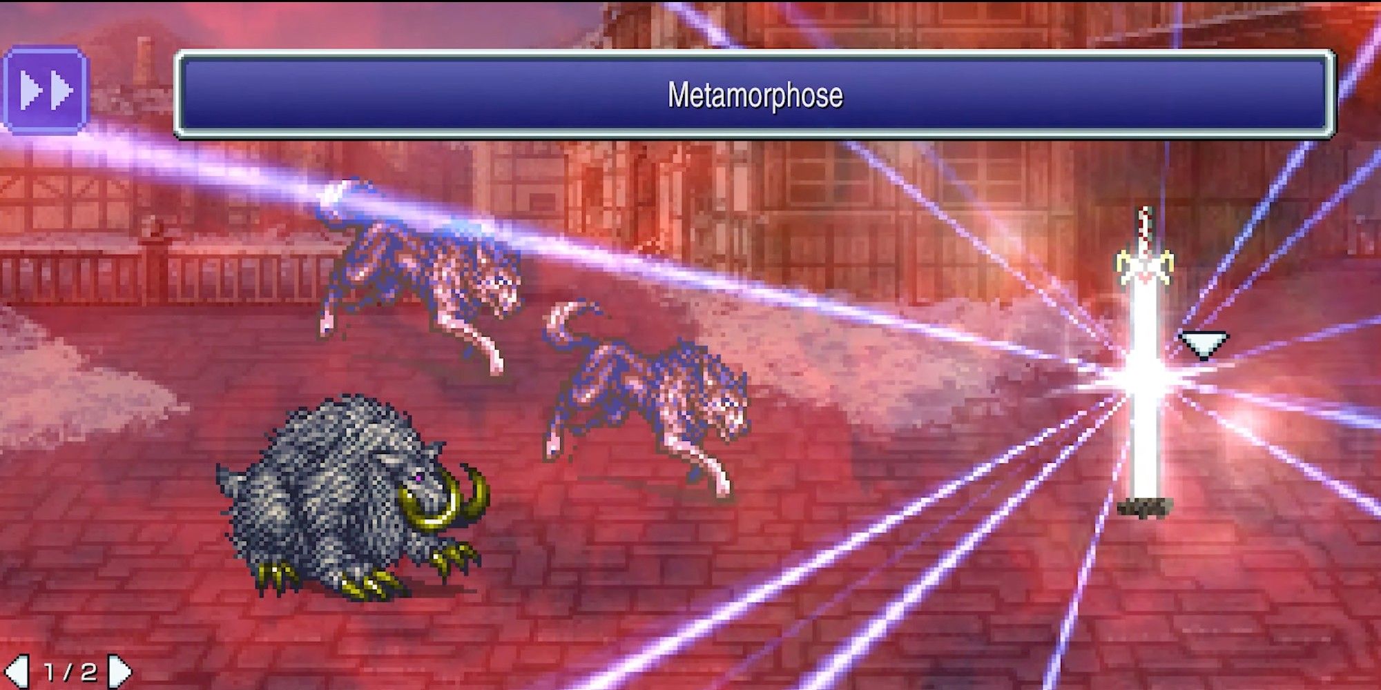 Ragnarok on the right using Metamorphose