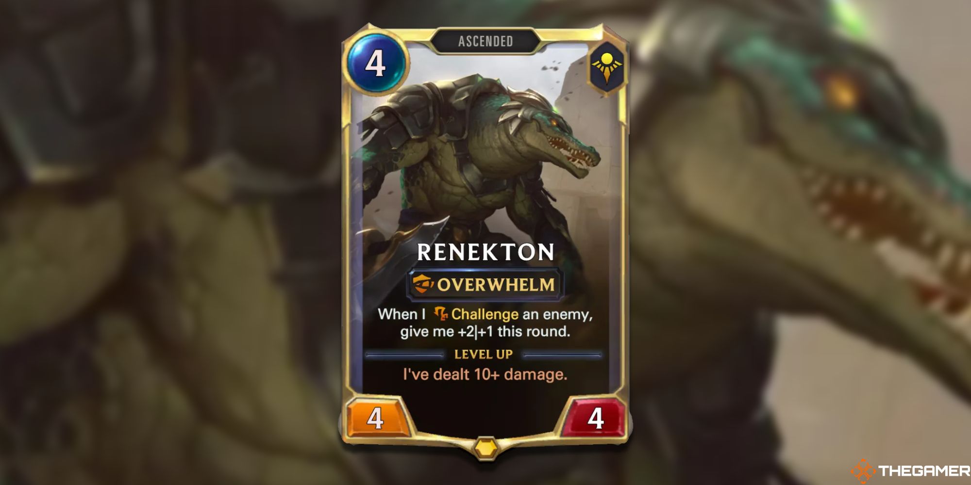 Legends of Runeterra Renekton rank one card 